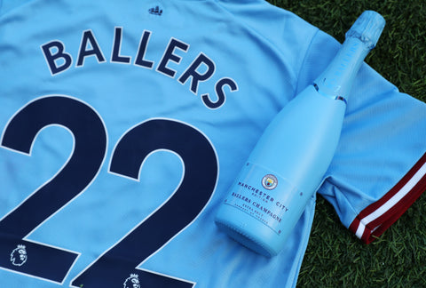 BALLERS CHAMPAGNE EXTRA BRUT, MANCHESTER CITY PREMIER LEAGUE CHAMPIONS 2022/23 EDITION, WITH BOX