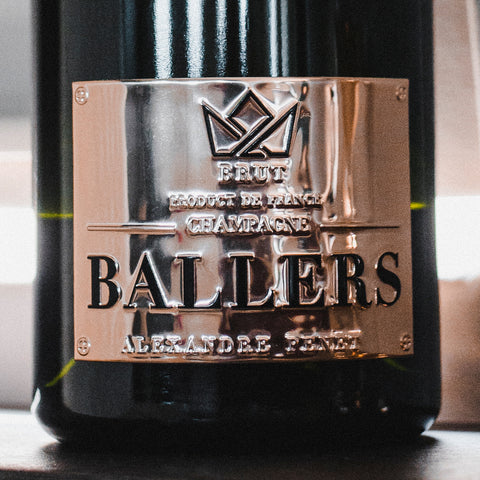 BALLERS CHAMPAGNE GOLD LABEL BRUT CLOSEUP OF LABEL